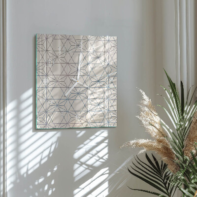 Decoratieve glazen klok vierkant Geometrisch patroon