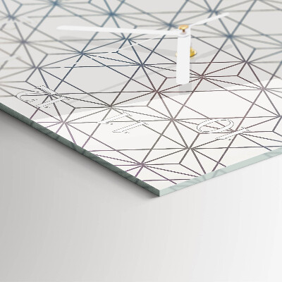 Decoratieve glazen klok vierkant Geometrisch patroon