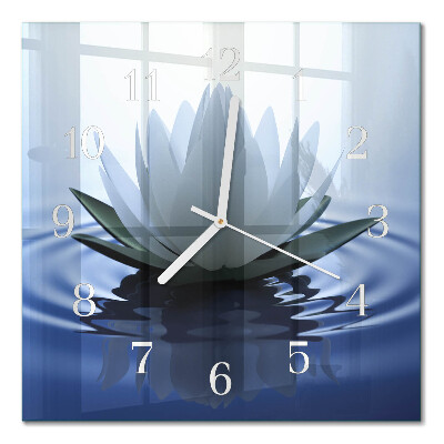 Decoratieve glazen klok vierkant Waterlelie
