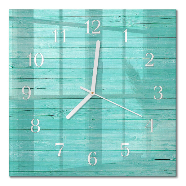 Moderne wandklok glas vierkant Groene borden