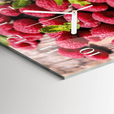 Decoratieve glazen klok vierkant Frambozen
