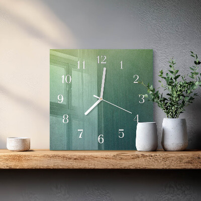 Decoratieve glazen klok vierkant Groene gradiënt