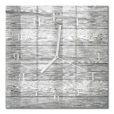 Decoratieve glazen klok vierkant Grijs hout