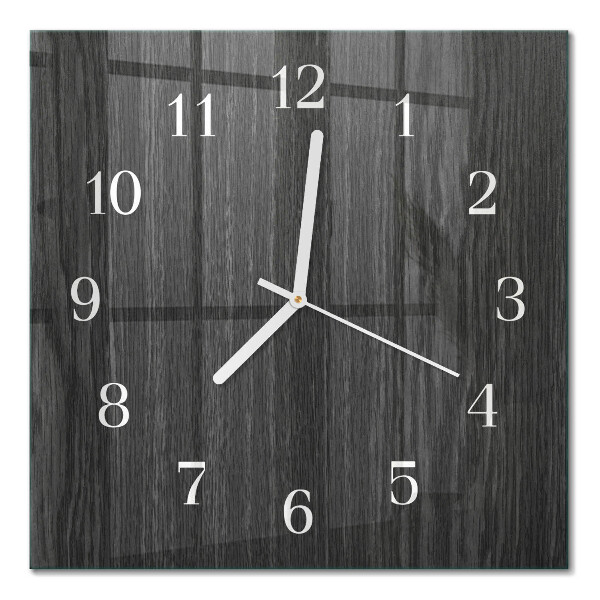 Decoratieve glazen klok vierkant Hout