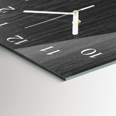 Decoratieve glazen klok vierkant Hout