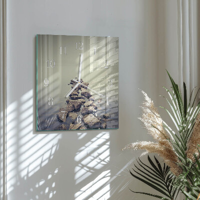 Moderne wandklok glas vierkant Rivieroever