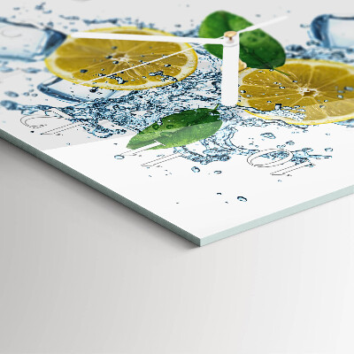 Vierkante glas klok Citrus