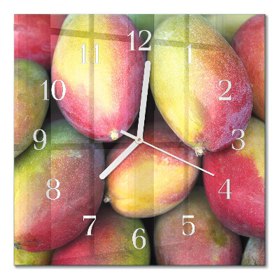 Vierkante glas klok Fruit