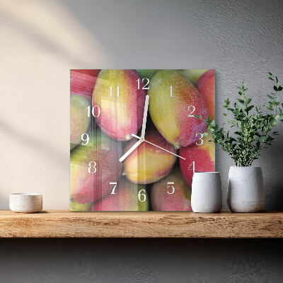 Vierkante glas klok Fruit