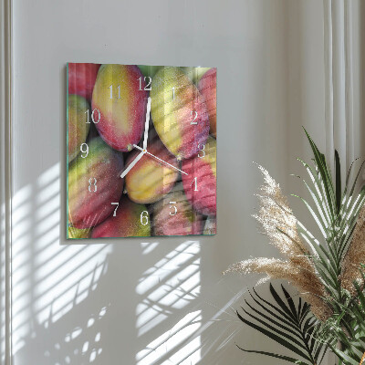 Vierkante glas klok Fruit