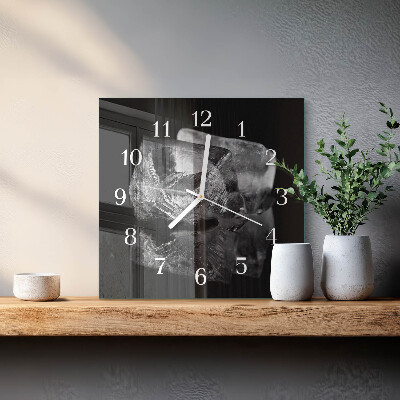 Decoratieve glazen klok vierkant Ijsblokjes