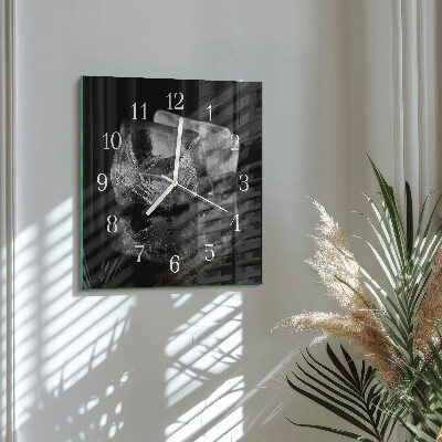 Decoratieve glazen klok vierkant Ijsblokjes