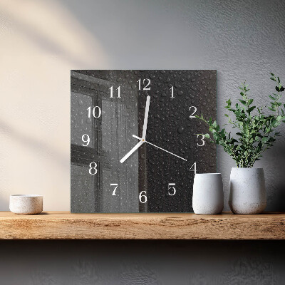 Decoratieve glazen klok vierkant Waterdruppels
