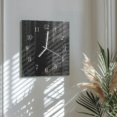 Decoratieve glazen klok vierkant Waterdruppels