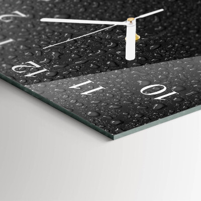Decoratieve glazen klok vierkant Waterdruppels