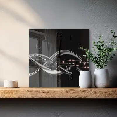 Decoratieve glazen klok vierkant Abstractie
