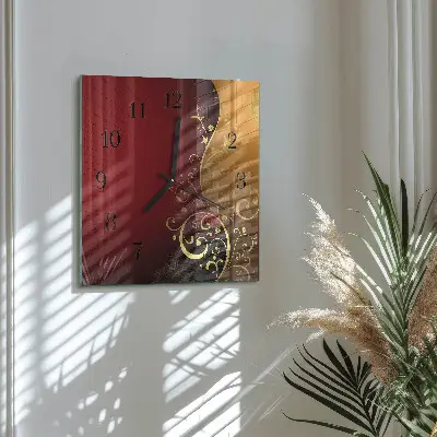 Moderne wandklok glas vierkant Abstractie