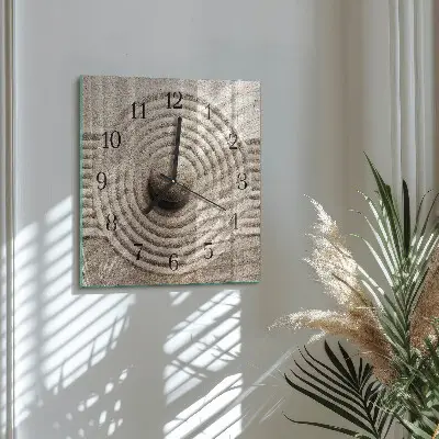 Decoratieve glazen klok vierkant Steen