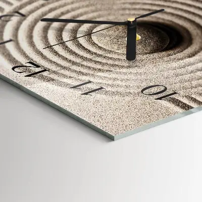 Decoratieve glazen klok vierkant Steen