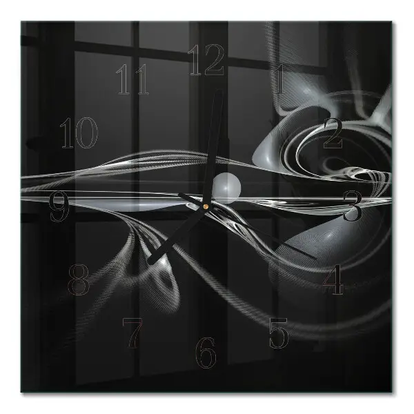 Moderne wandklok glas vierkant Abstractie