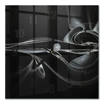 Moderne wandklok glas vierkant Abstractie