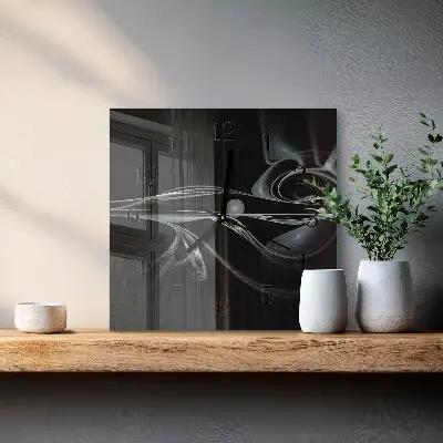 Moderne wandklok glas vierkant Abstractie