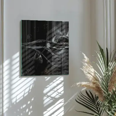 Moderne wandklok glas vierkant Abstractie