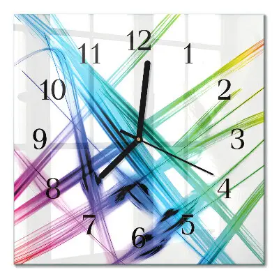 Decoratieve glazen klok vierkant Abstractie