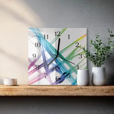 Decoratieve glazen klok vierkant Abstractie