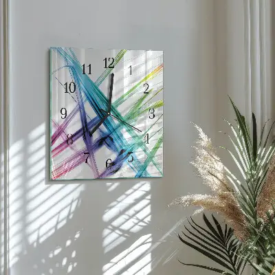 Decoratieve glazen klok vierkant Abstractie