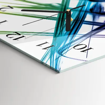 Decoratieve glazen klok vierkant Abstractie