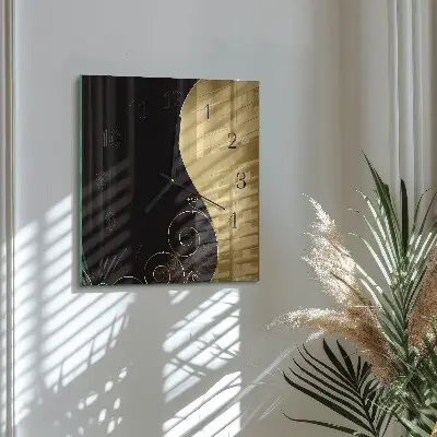 Decoratieve glazen klok vierkant Abstracte kunst