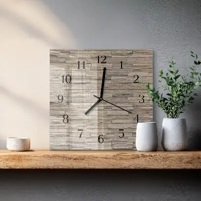 Moderne wandklok glas vierkant Muur