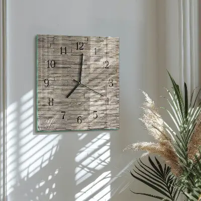 Moderne wandklok glas vierkant Muur