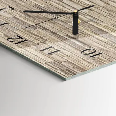 Moderne wandklok glas vierkant Muur