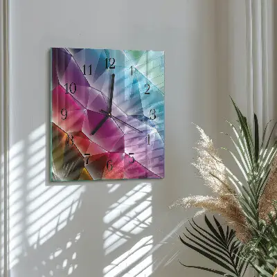 Moderne wandklok glas vierkant 3d-patroon