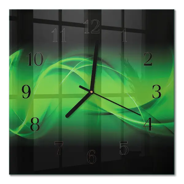 Moderne wandklok glas vierkant Abstractie