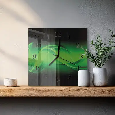 Moderne wandklok glas vierkant Abstractie