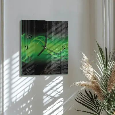 Moderne wandklok glas vierkant Abstractie