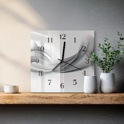 Decoratieve glazen klok vierkant Abstractie