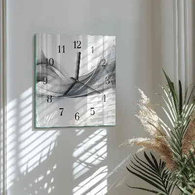 Decoratieve glazen klok vierkant Abstractie