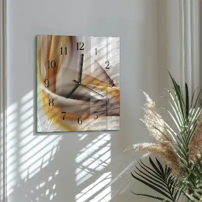 Vierkante glas klok Abstractie
