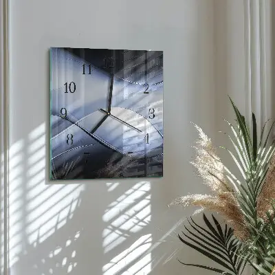 Decoratieve glazen klok vierkant Abstractie