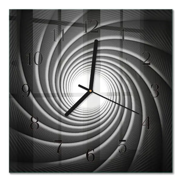 Decoratieve glazen klok vierkant Vortex