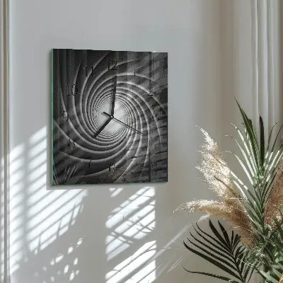 Decoratieve glazen klok vierkant Vortex