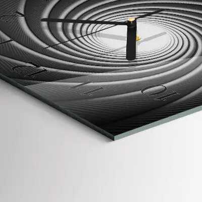 Decoratieve glazen klok vierkant Vortex