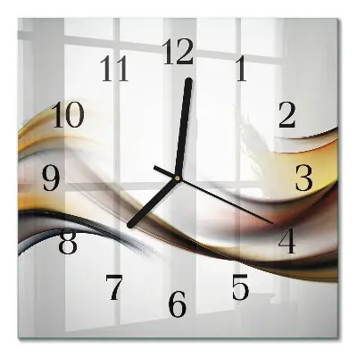 Decoratieve glazen klok vierkant Abstractie