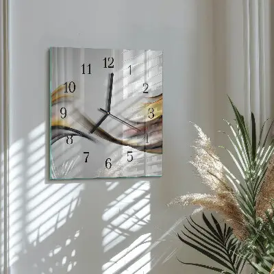 Decoratieve glazen klok vierkant Abstractie