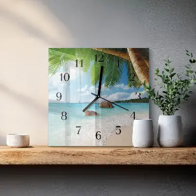 Decoratieve glazen klok vierkant Eiland