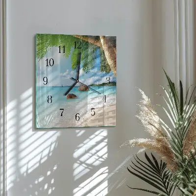 Decoratieve glazen klok vierkant Eiland